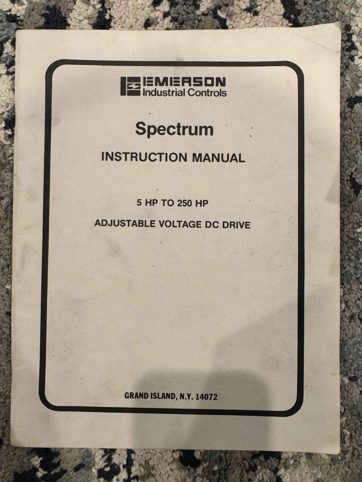 Emerson Spectrum Instruction Manual 5HP-250HP