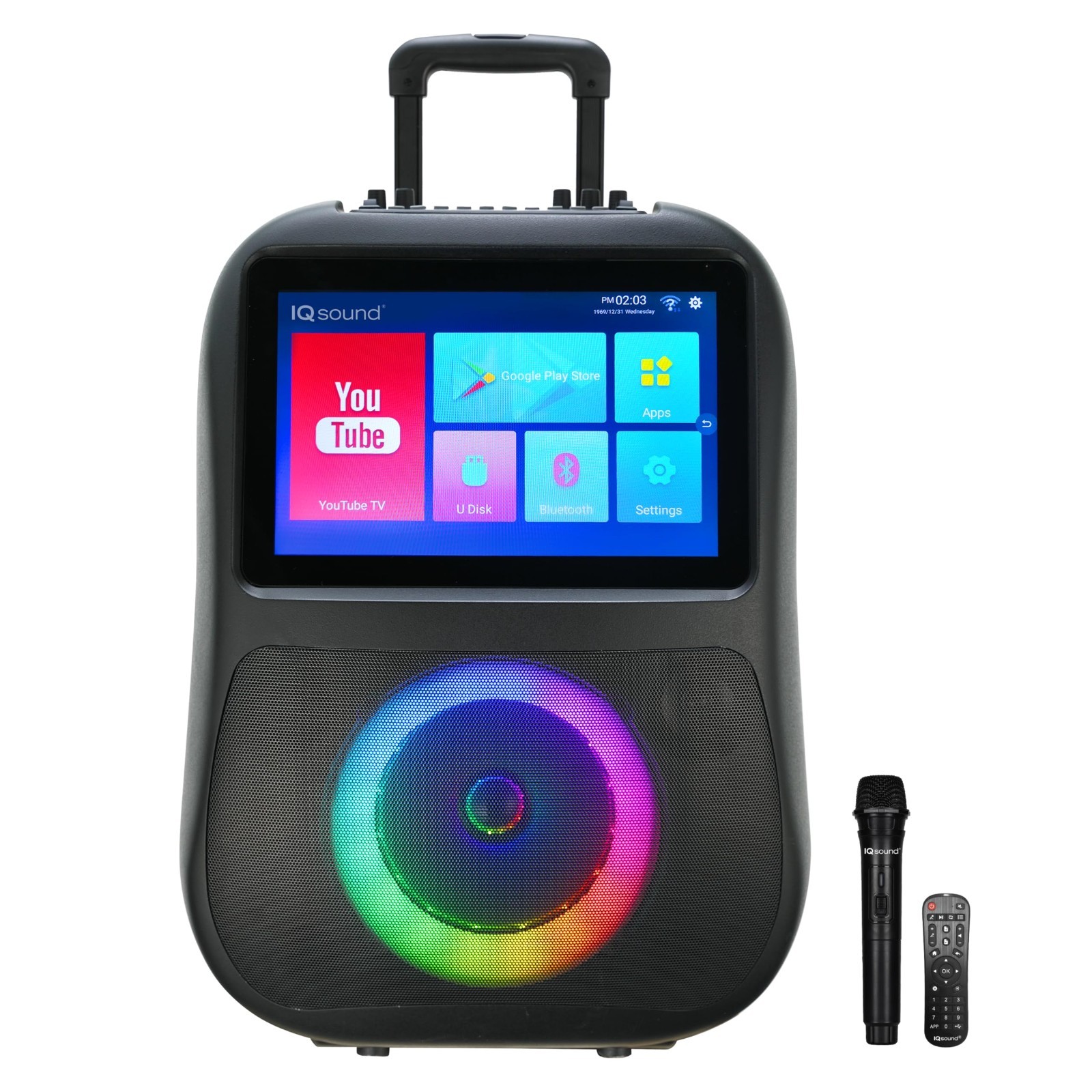 iQ Sound 14" Touchscreen Bluetooth Party Speaker IQ1506WK Karaoke System