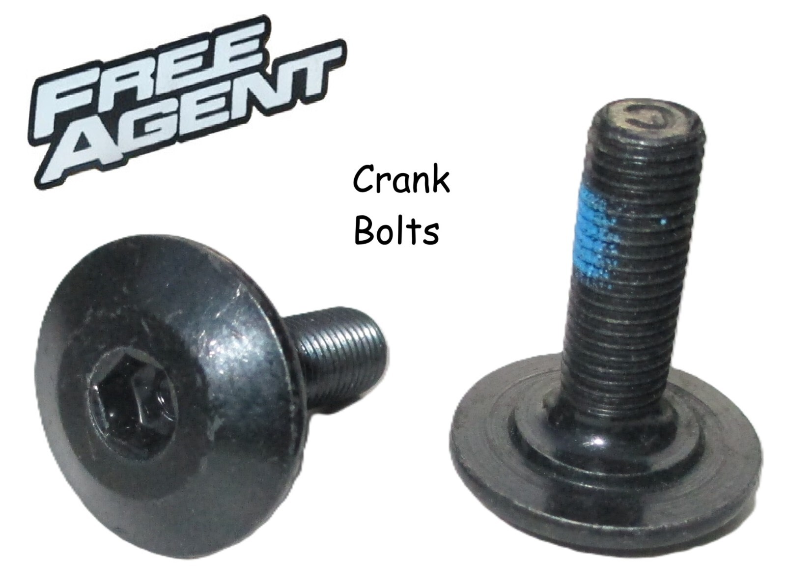 FREE AGENT 3-PIECE BB CRANK BOLT Black, will also fit others PRICE IS FOR ONE