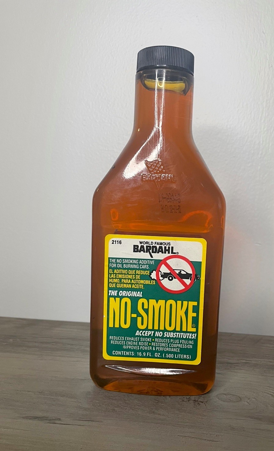Vintage 1989 Bardahl 2116 No Smoke Car Additive 16.9 fl. oz. Factory Sealed