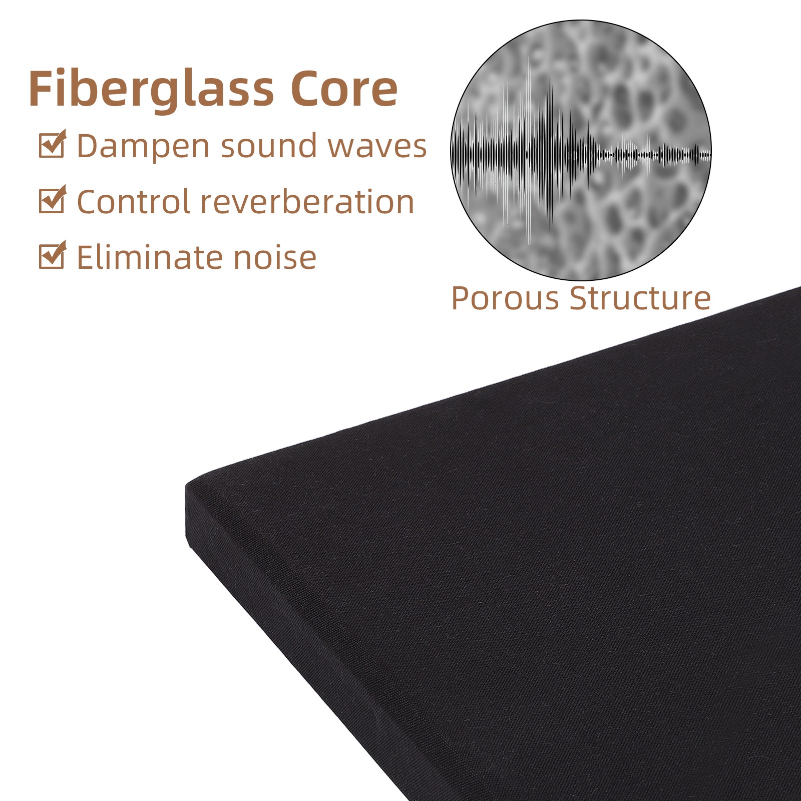 Acoustic Decorative Wall Panels 2 Pack, Fabric Wrapped Fiberglass Sound Panels