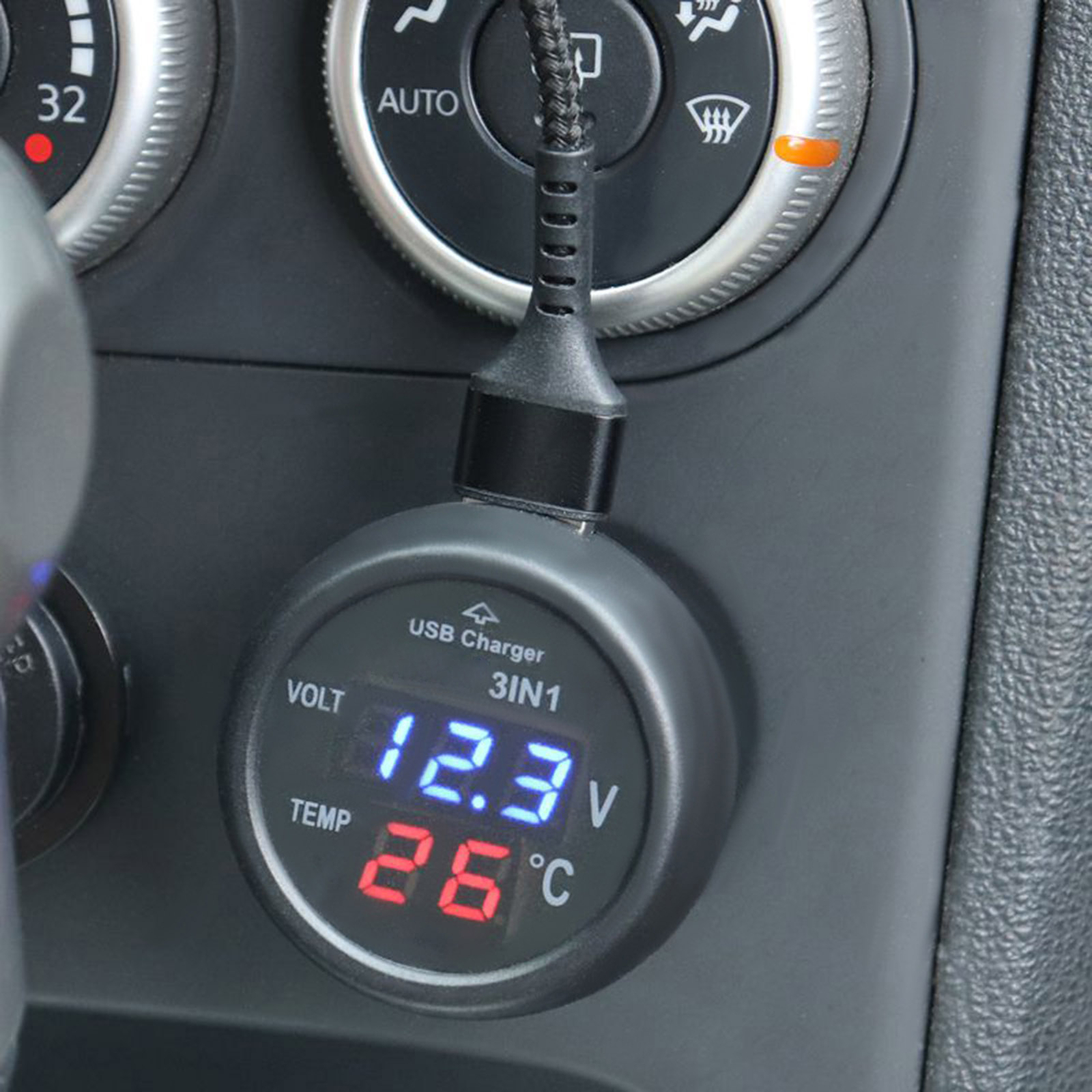 3-in-1 Multifunctional Digital Voltage Multimeter Car R0U1