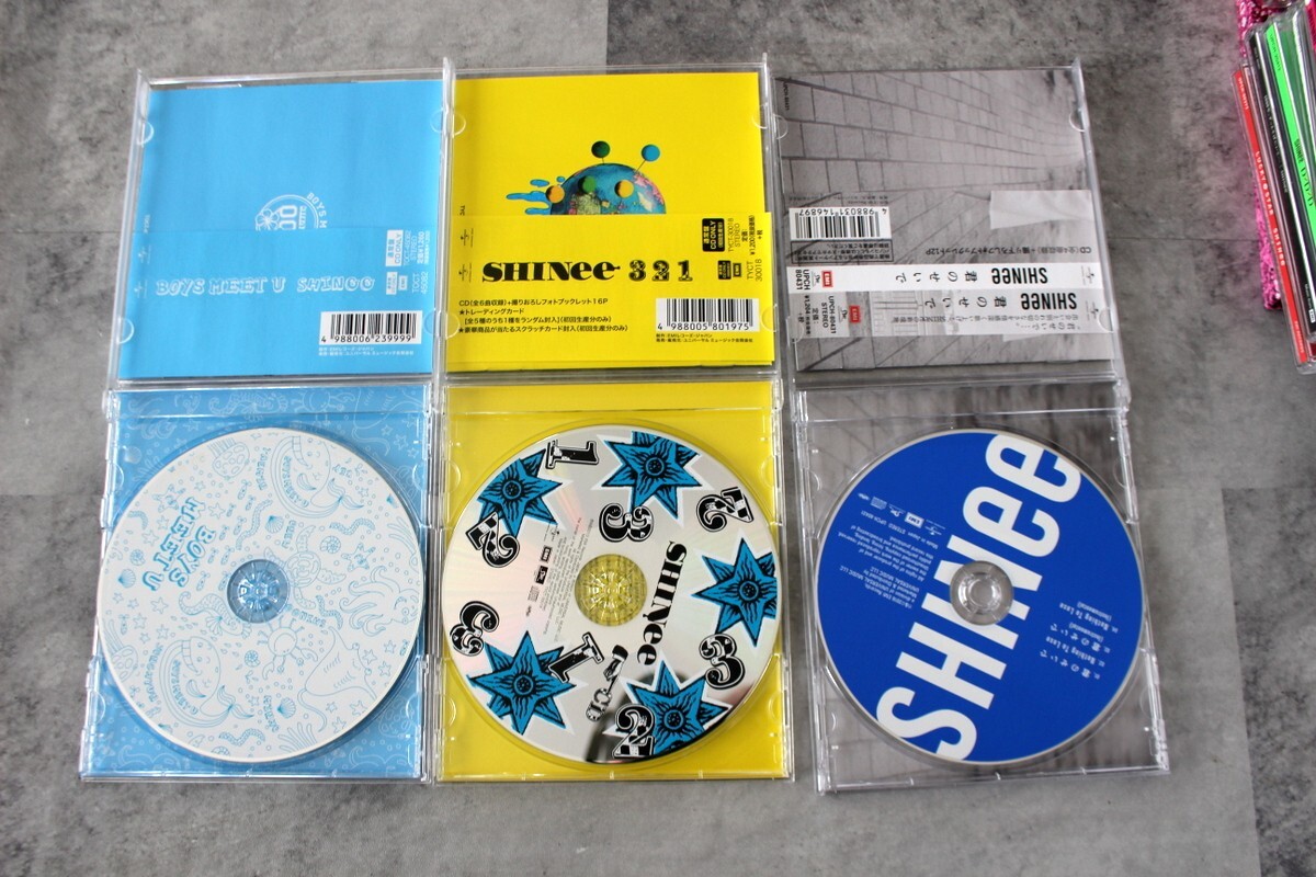 SET x17 SHINee Japan Korea CD 321 Dazzling girl Your number Kimi NO PHOTOCARD