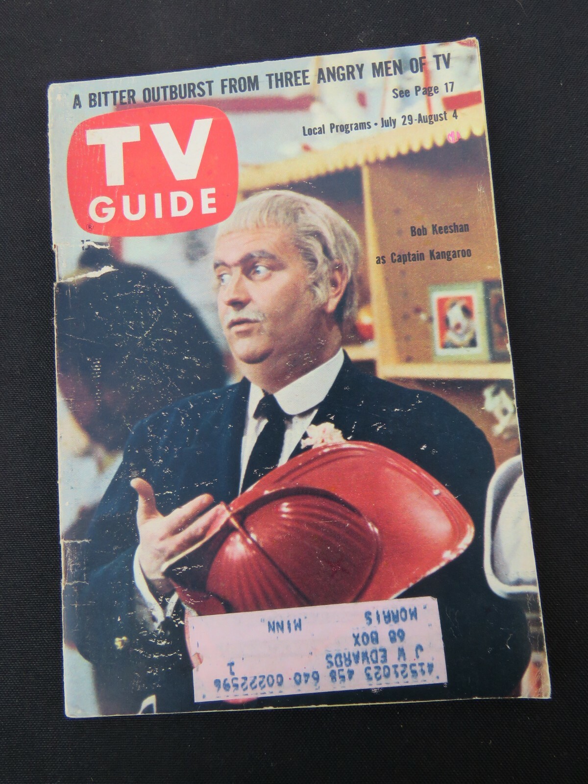 TV Guide July 29, 1961  Bob Keeshan as Captain Kangaroo  Rare