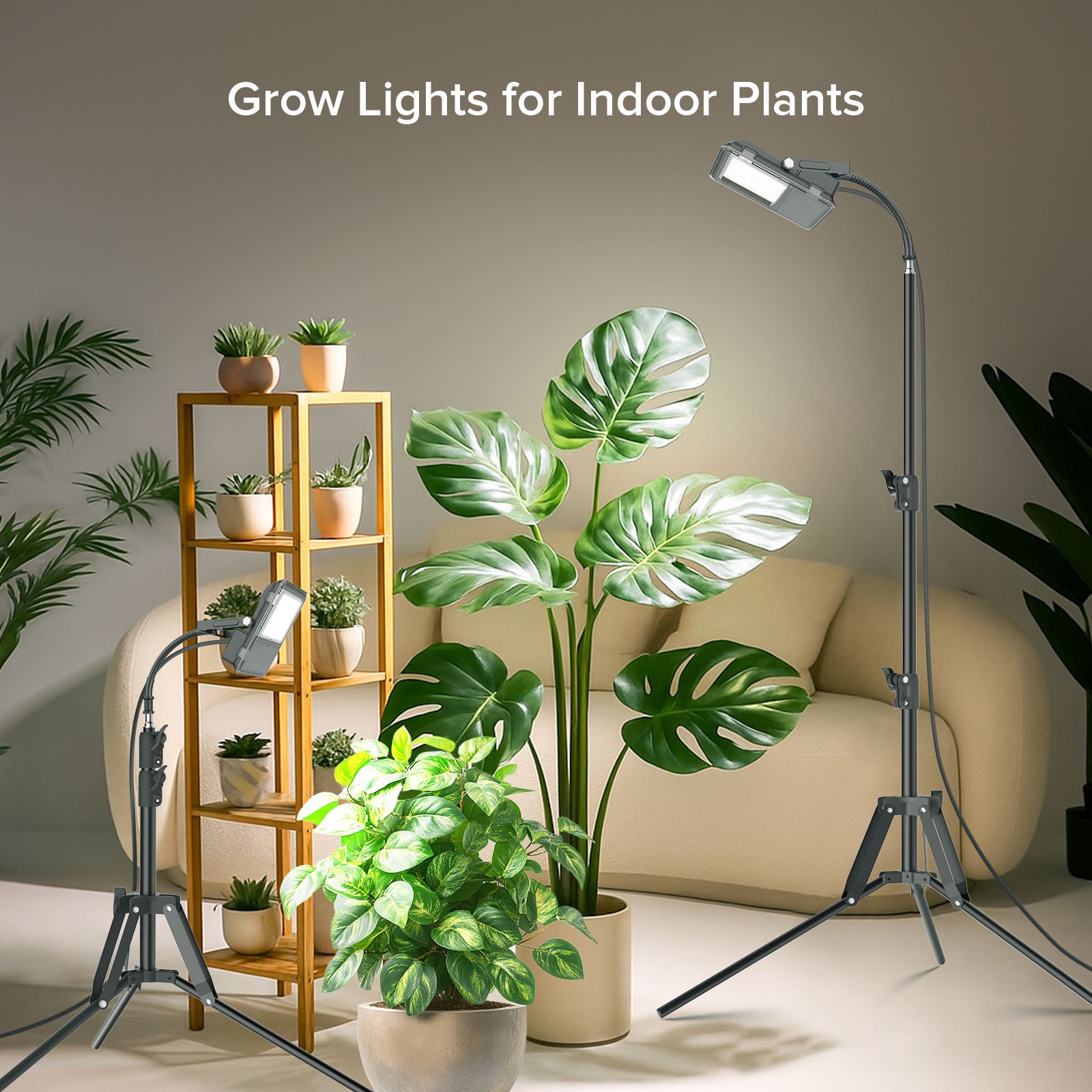 SANSI Dimmable Grow Light Full Spectrum 45W 88LEDs Indoor Growing with Remote