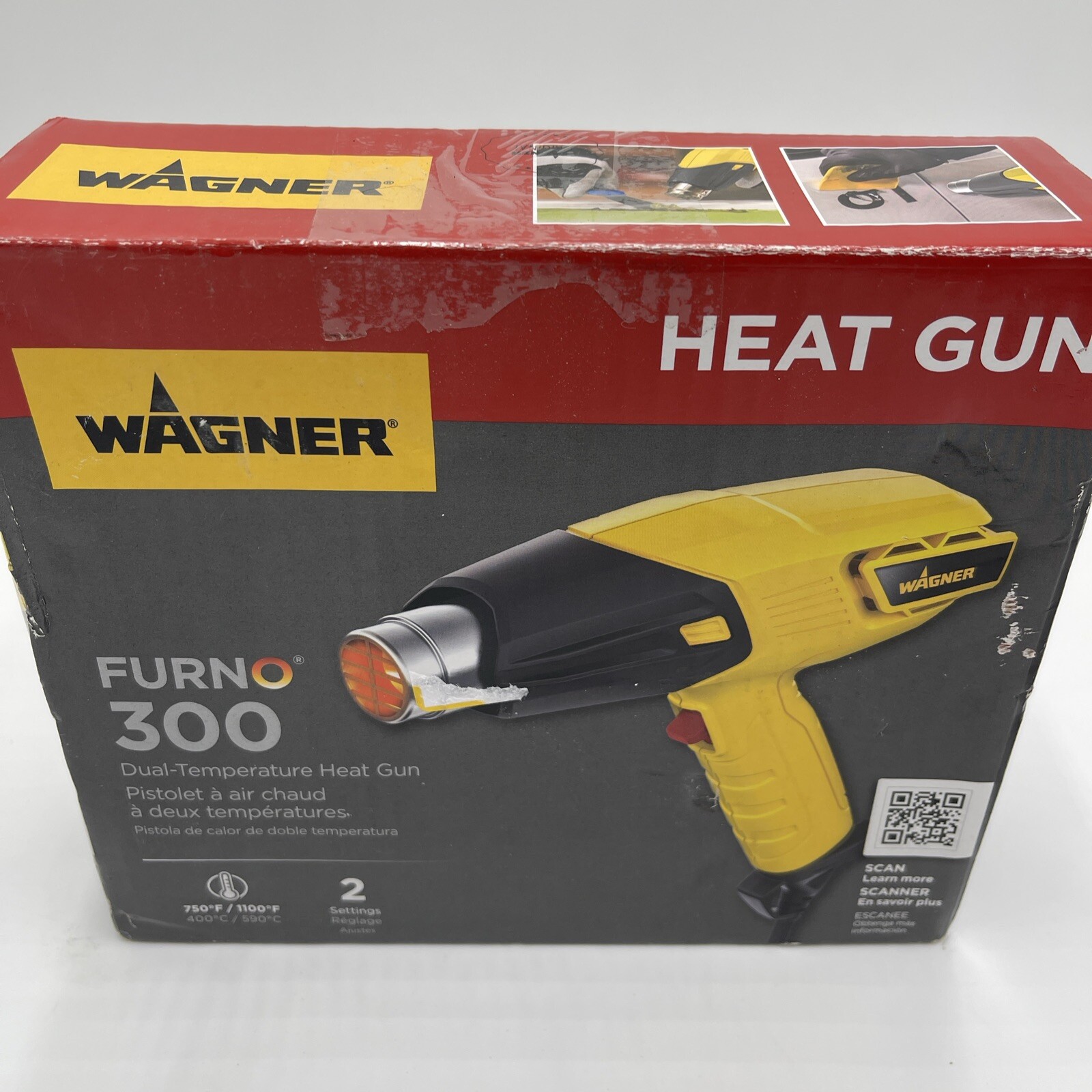 Wagner Heat Gun Furno 300 10 amps 1200 W 120 V Dual Temperature