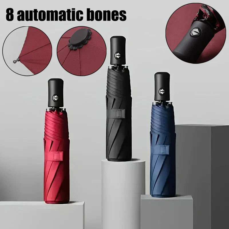 Fashion Large Travel Umbrella Heavy Duty Windproof Waterproof Umbrella Fully Aut