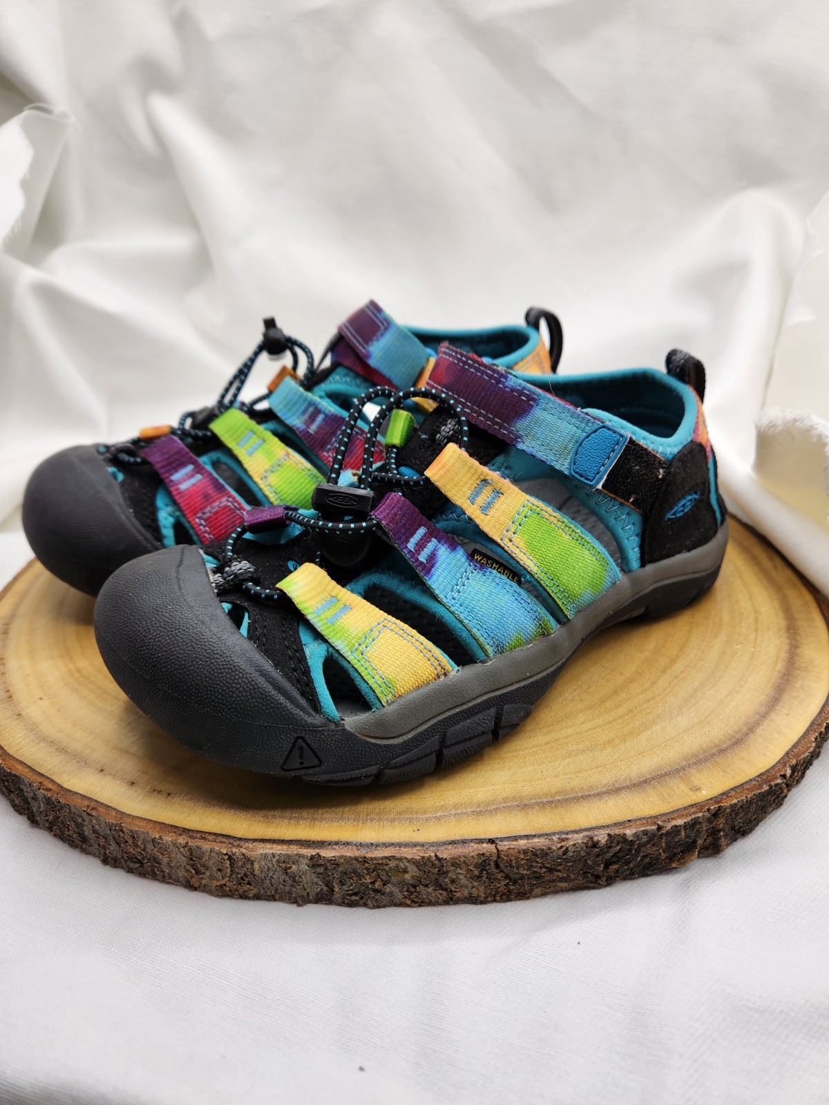 KEEN Newport H2 Youth Water Sandals Shoes Size 2 Rainbow Tie Dye Hiking
