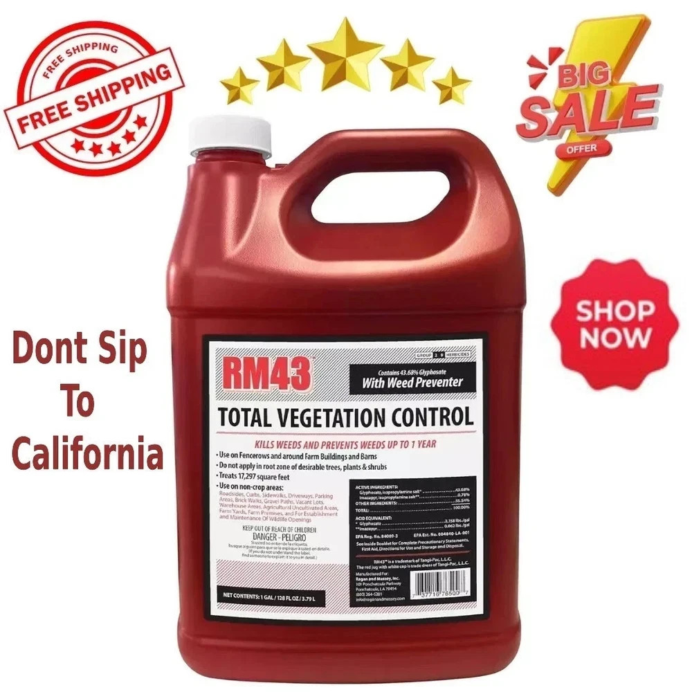 RM43 Total Veg Control Glyph Imazapyr Root Weed Preventer and Grass killer 1 GAL