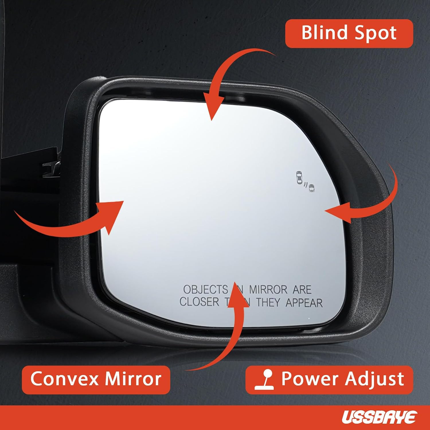 Side Mirror Assembly Compatible with 2022-2024 Ford Maverick Right Passenger Sid