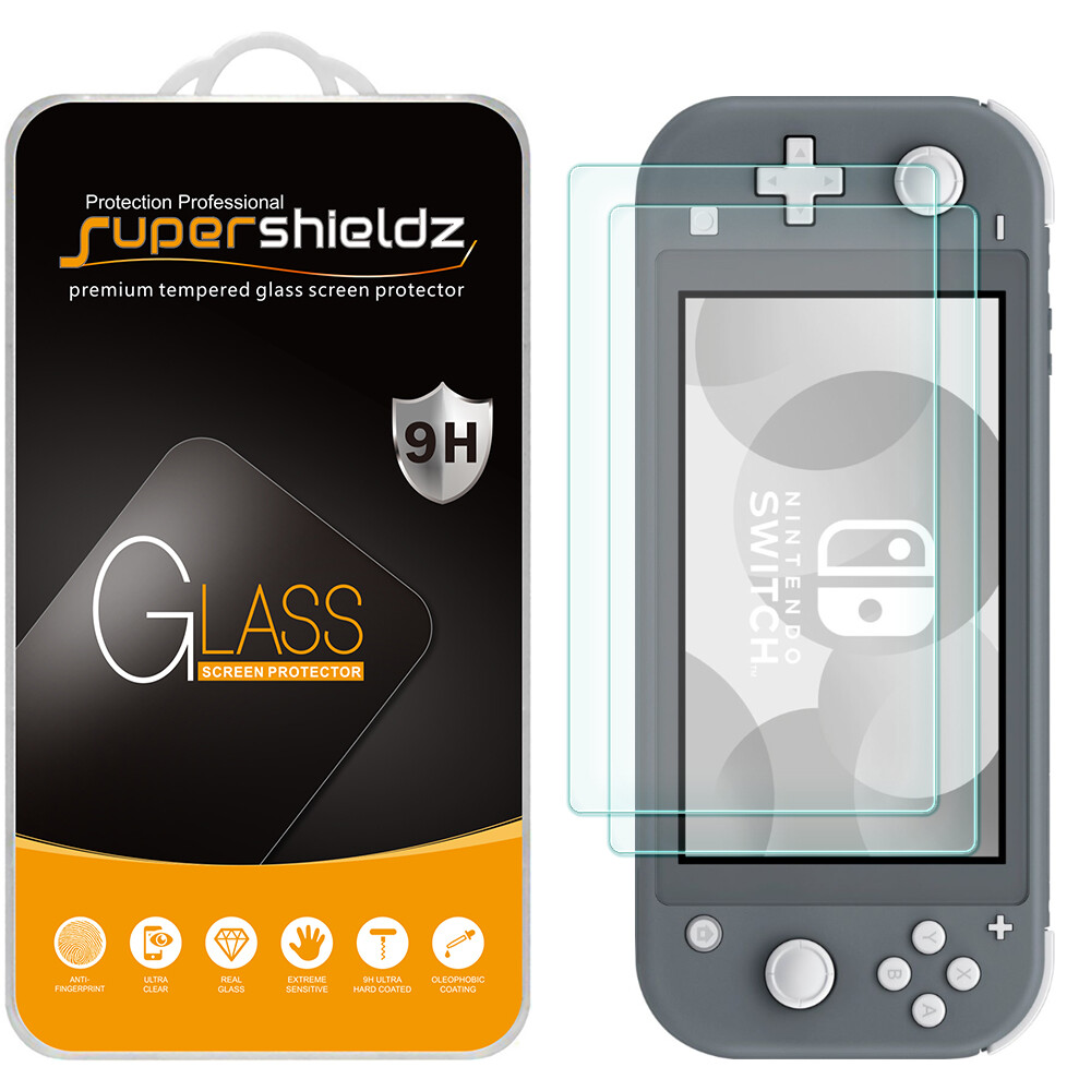 [2-Pack] Supershieldz Tempered Glass Screen Protector for Nintendo Switch Lite