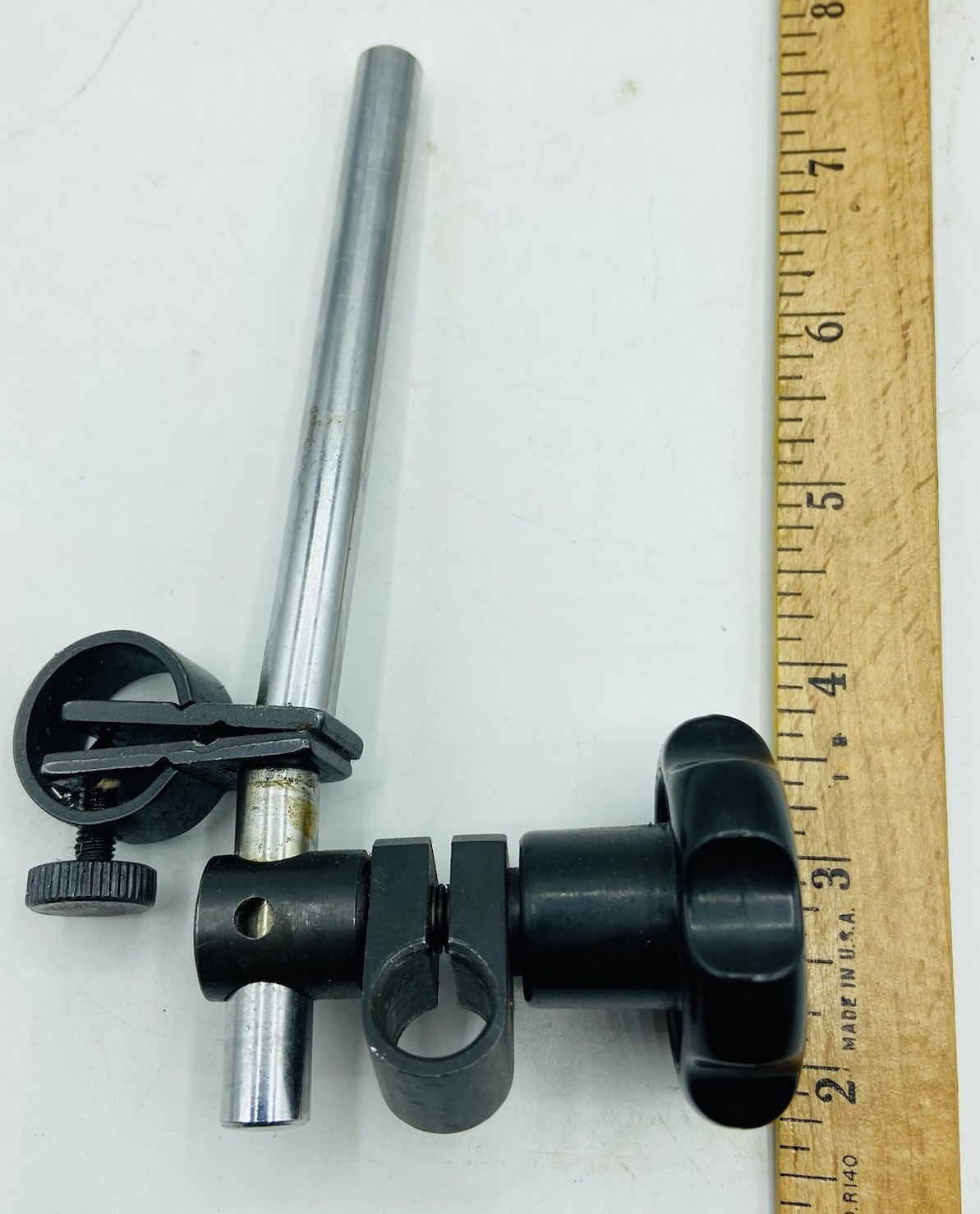 Mitutoyo Indicator Holder Arm Fits 12mm Base With Fine Adjust Clamp For 10mm Rod