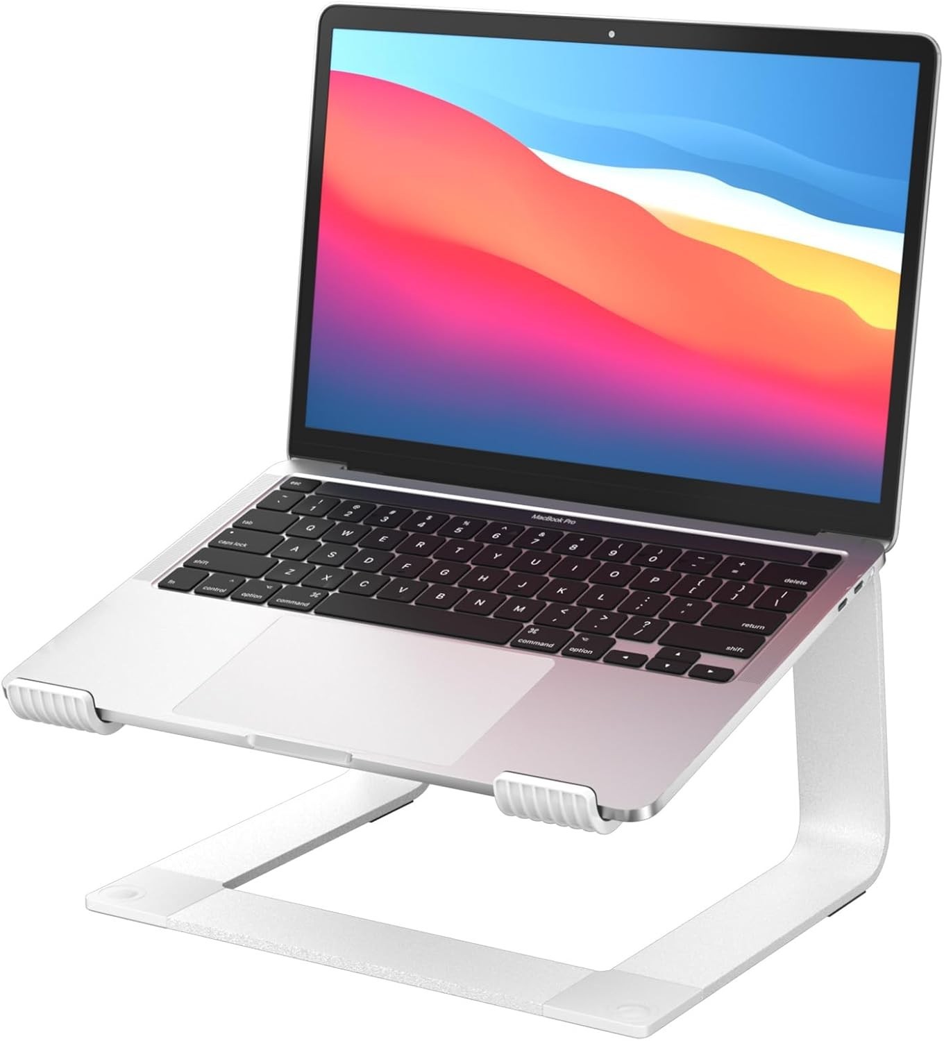 Laptop Stand For Desk Detachable Aluminum Computer Riser Portable Metal Silver