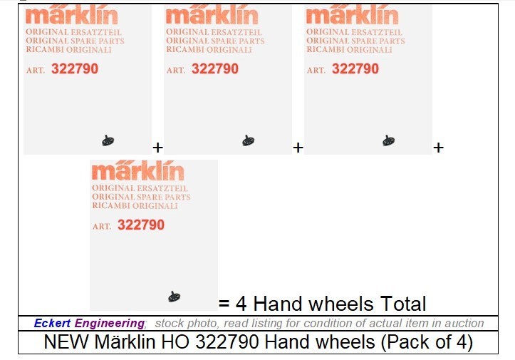 NEW Märklin HO 322790 Hand wheels (Pack of 4)