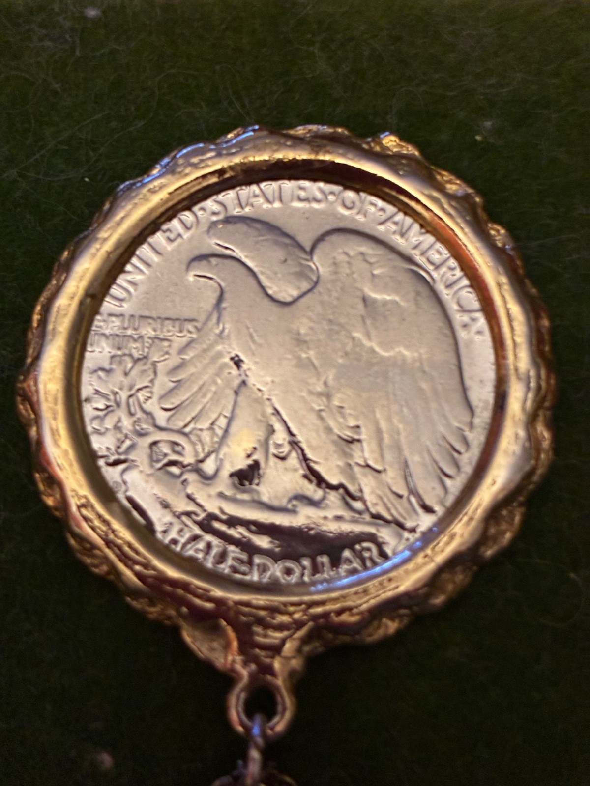 1945 walking liberty half dollar necklace