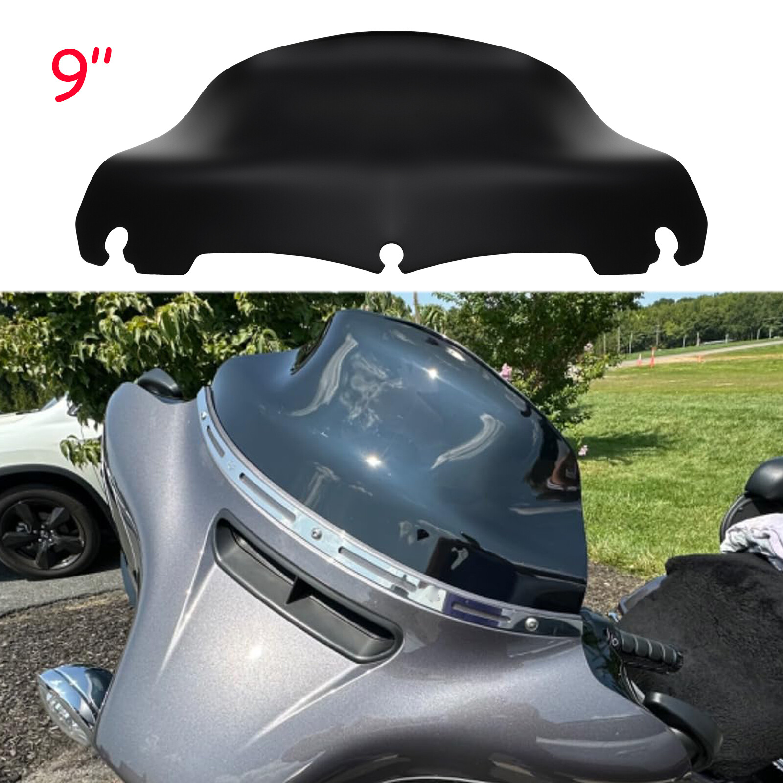 9'' Windshield Windscreen for Harley Electra Street Glide Ultra Limited 2014-24