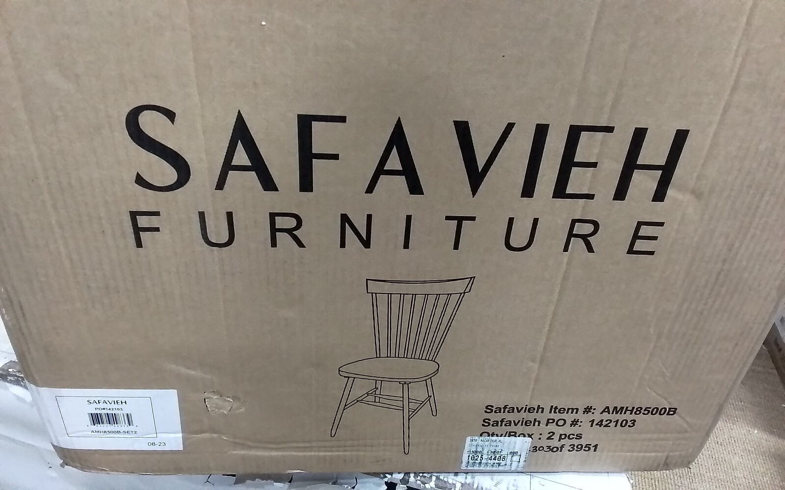Safavieh PARKER SPINDEL SIDE CHAIR, Reduced Price 2172730313 AMH8500B