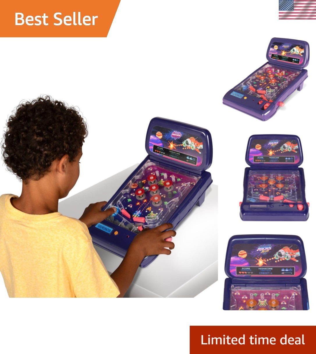 Delightful Vintage Arcade Pinball Game – Stimulating Tabletop Play Experience