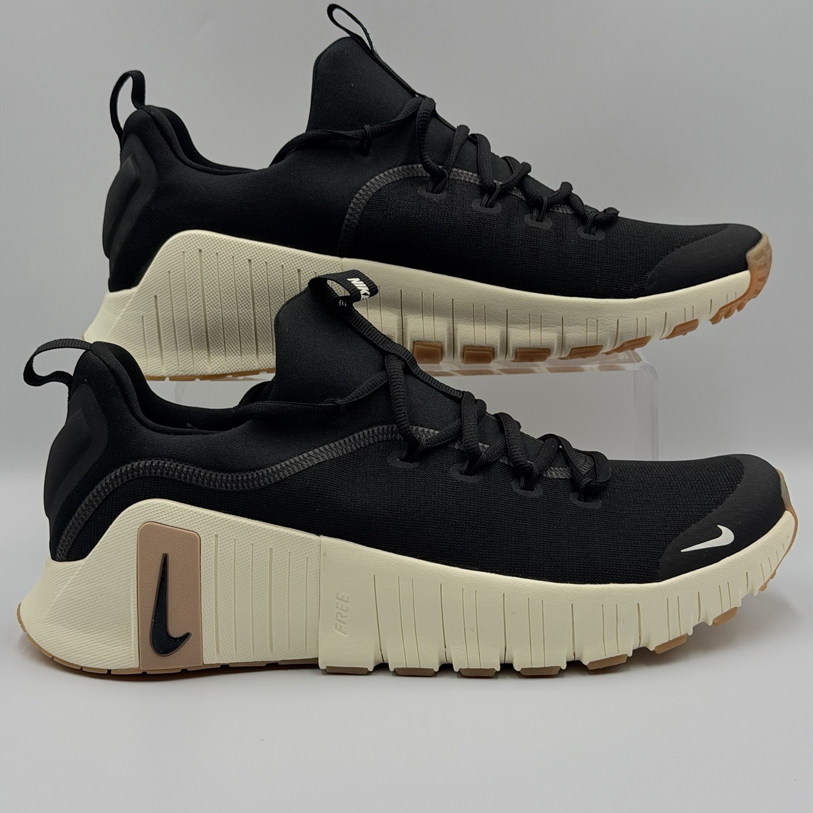 Mens Size 13 Nike Free Metcon 6 'Black/Gum' Men's Training Shoes FJ7127-010