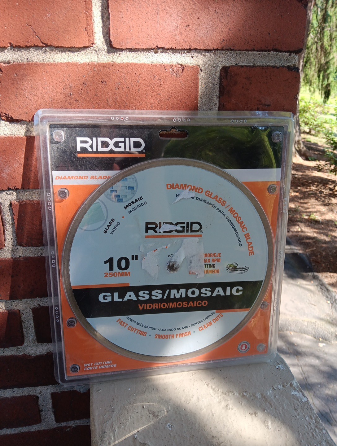 RIDGID 10” 250MM GLASS MOSAIC DIAMOND BLADE 1001407201 NEW TOOL