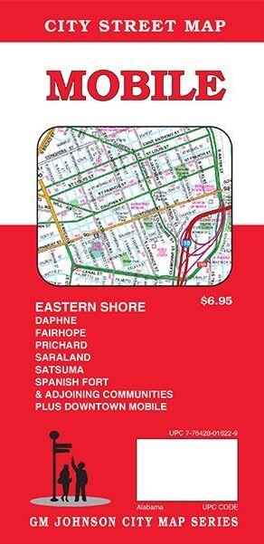 City Street Map of Mobile, Alabama, by GMJ Maps