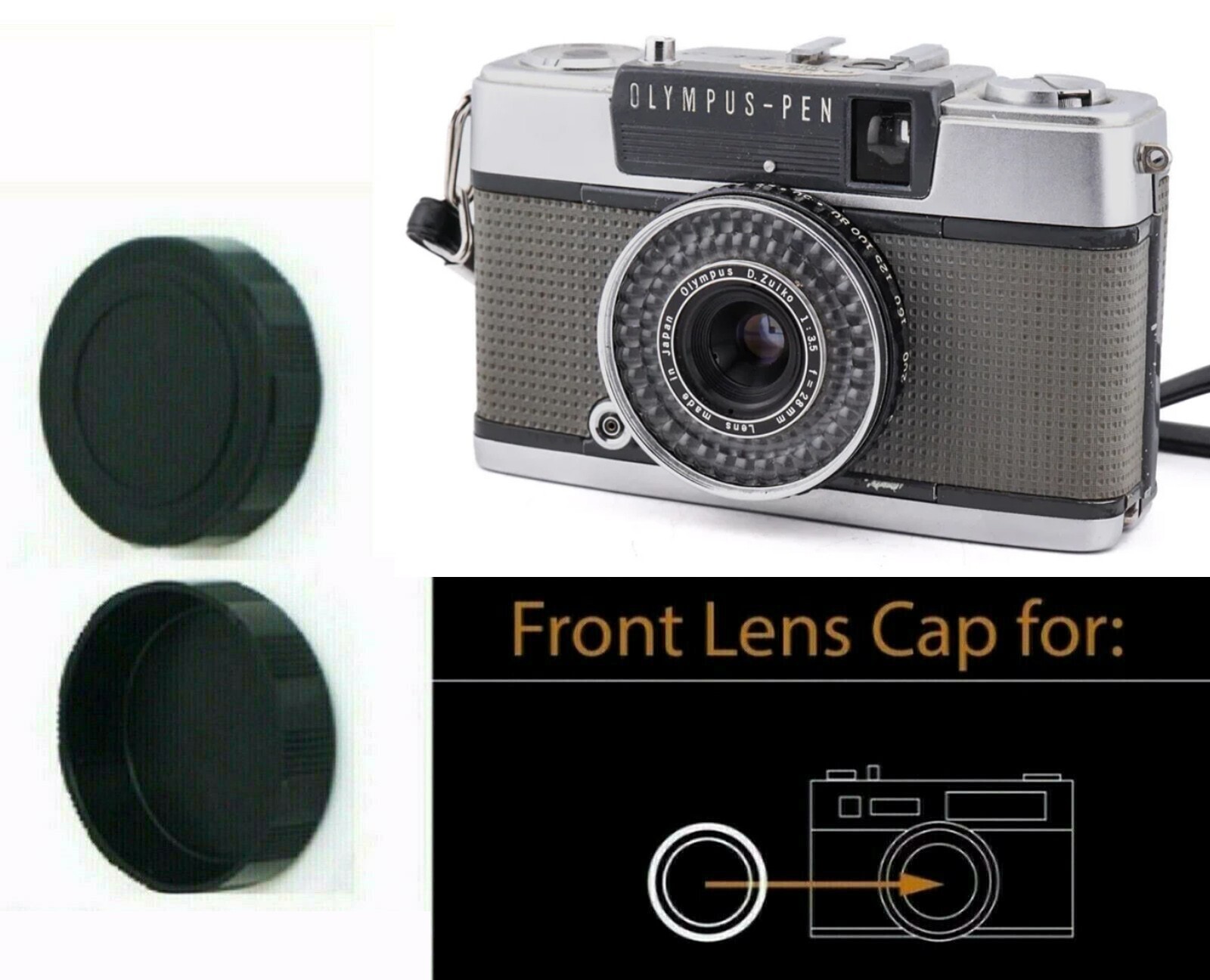 X1  Camera Lens Push-On cap fit Olympus PEN D EE EE2 EE3 D3 EES 2 3 D.Zuiko lens