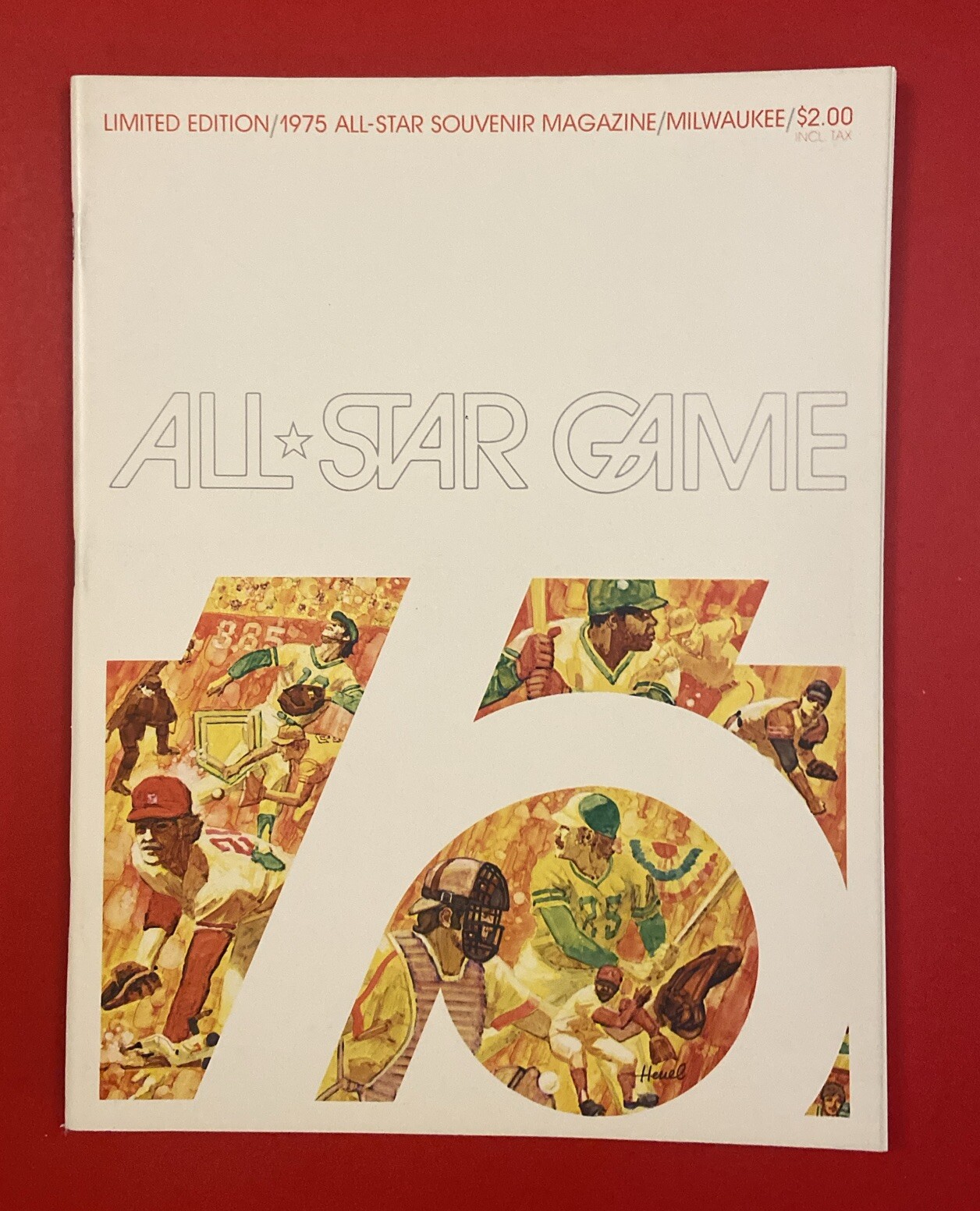 1975 MLB Baseball ALL STAR GAME Program Vintage Milwaukee Brewers Hank Aaron