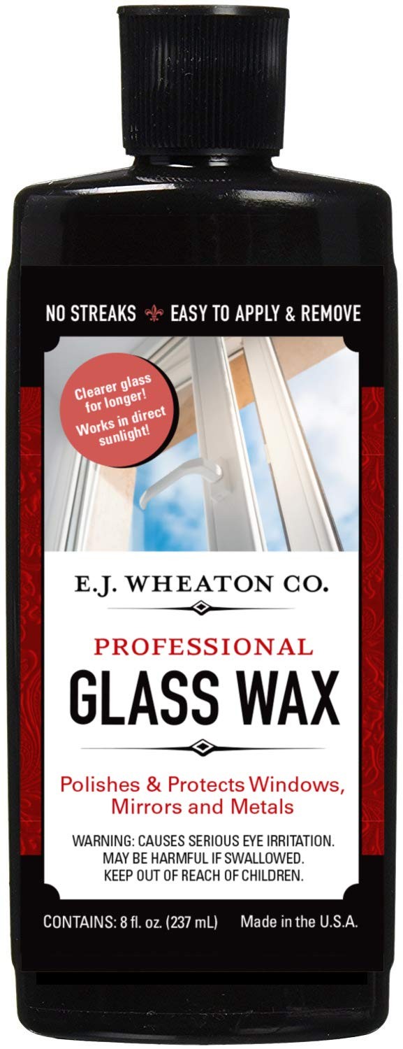 E.J. Wheaton Glass Wax, Polishes and Protects 8 Fl Oz (Pack of 1), Dark Pink