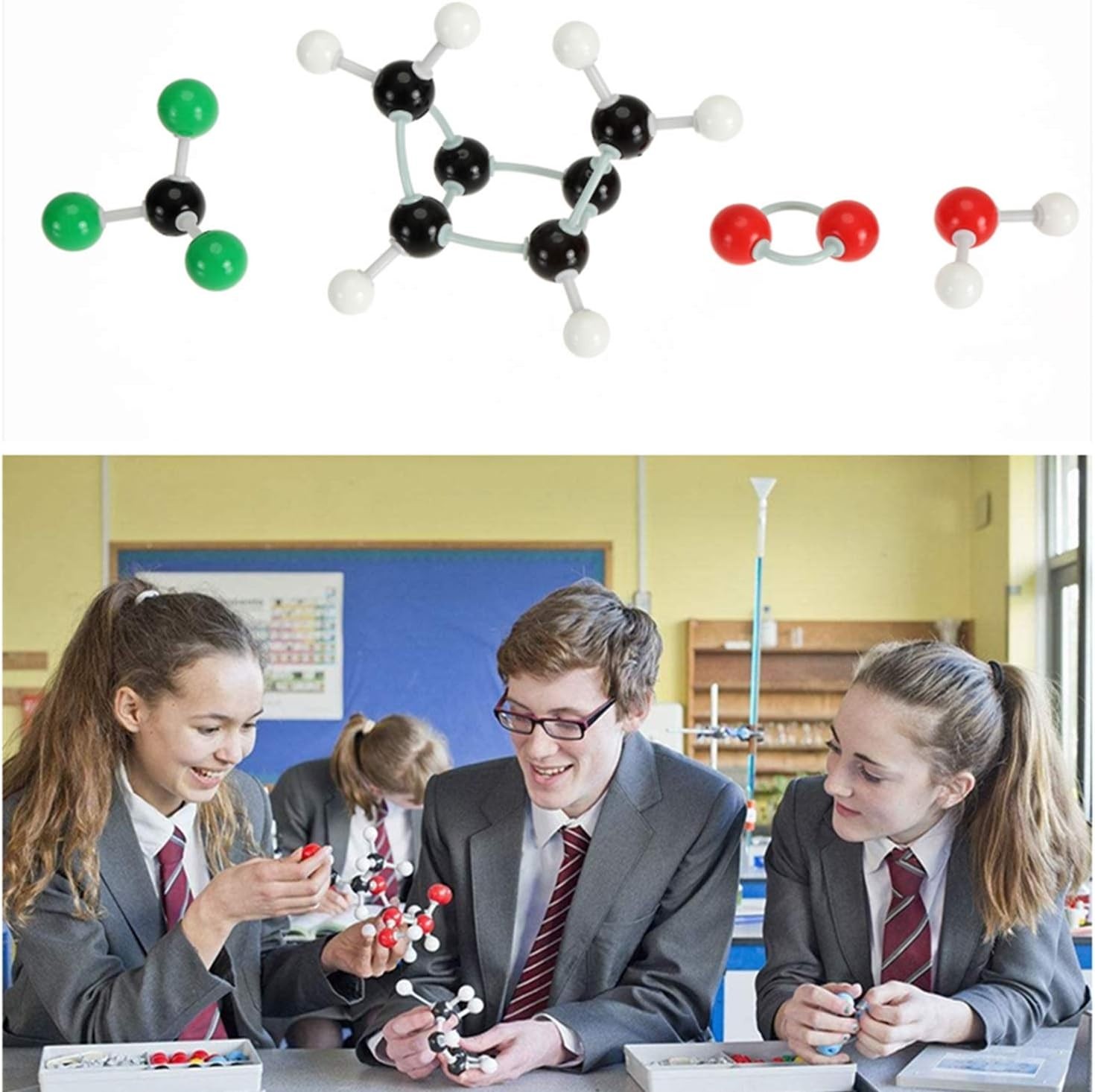 Molecular Model Kit Chemistry Organic Inorganic 240 Pieces