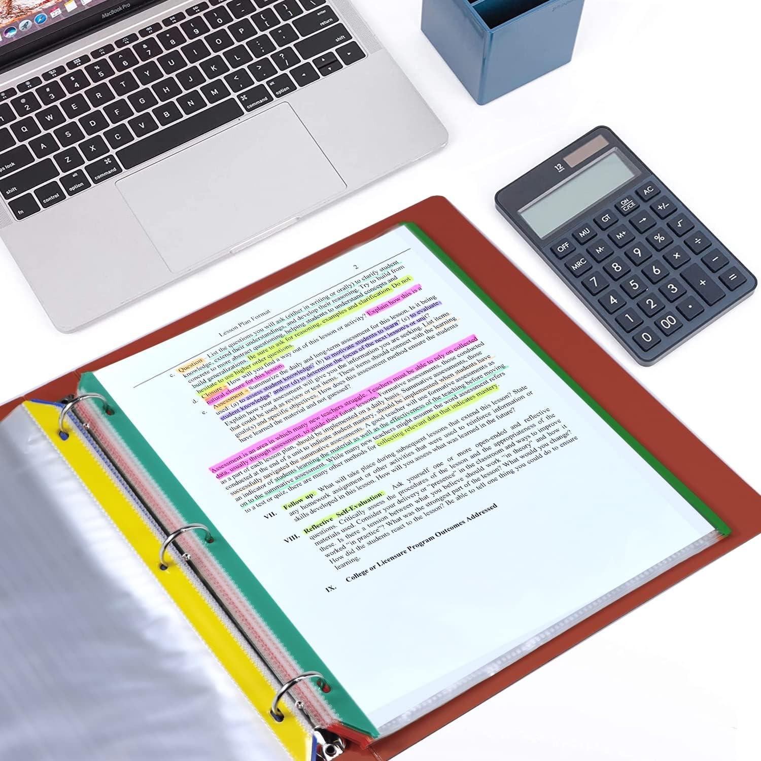 Sheet Protectors, Aipker Plastic Page Protectors for 3 Ring Binder, Multiple
