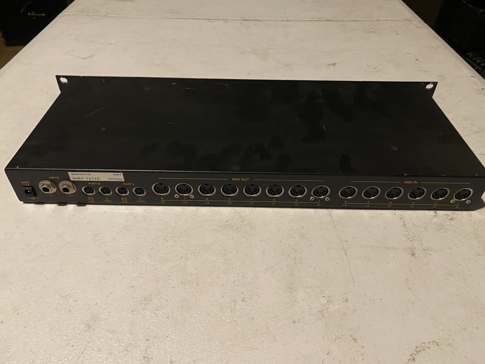 Opcode Systems Studio 4 OMS Midi Interface Vintage Rackmount - No Power Adaptor