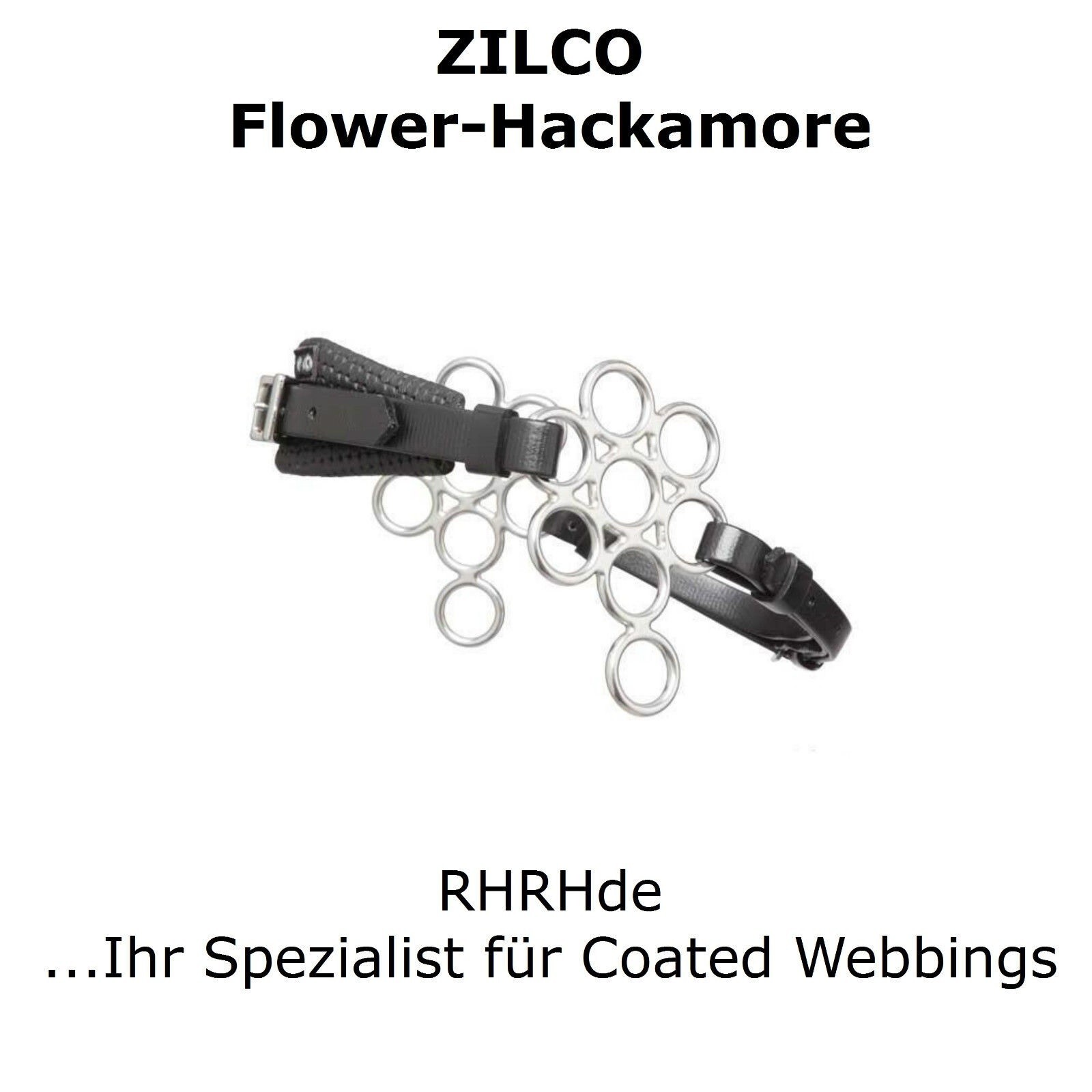 Hackamore Zilco FLOWER Wheel of Fortune Biothane Stainless Steel Bitless Bitless RHRHde