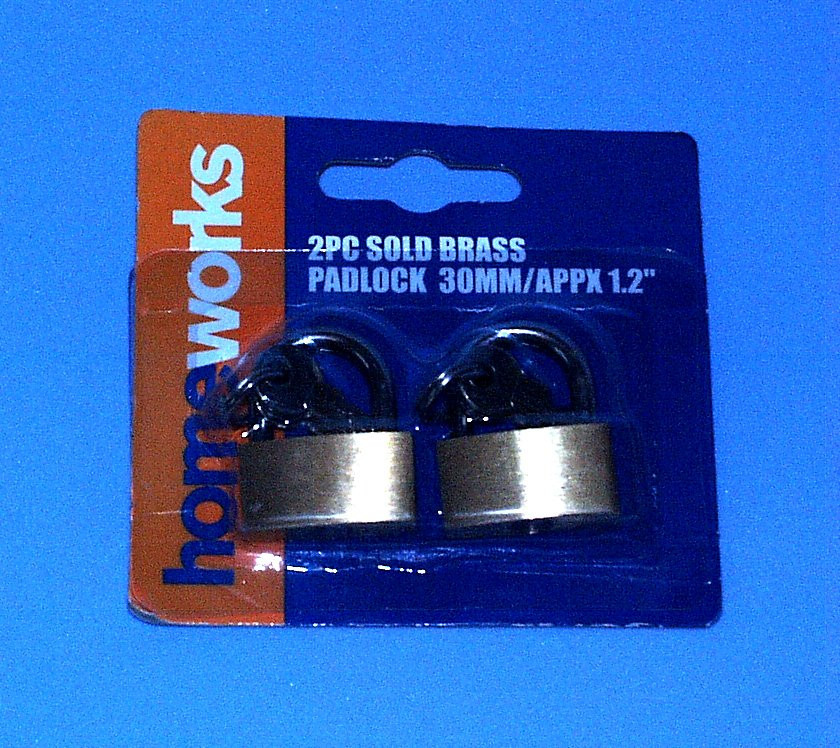 2 New Solid Brass Padlocks for Suitcase, Luggage, Jewellry Box or Cabinet