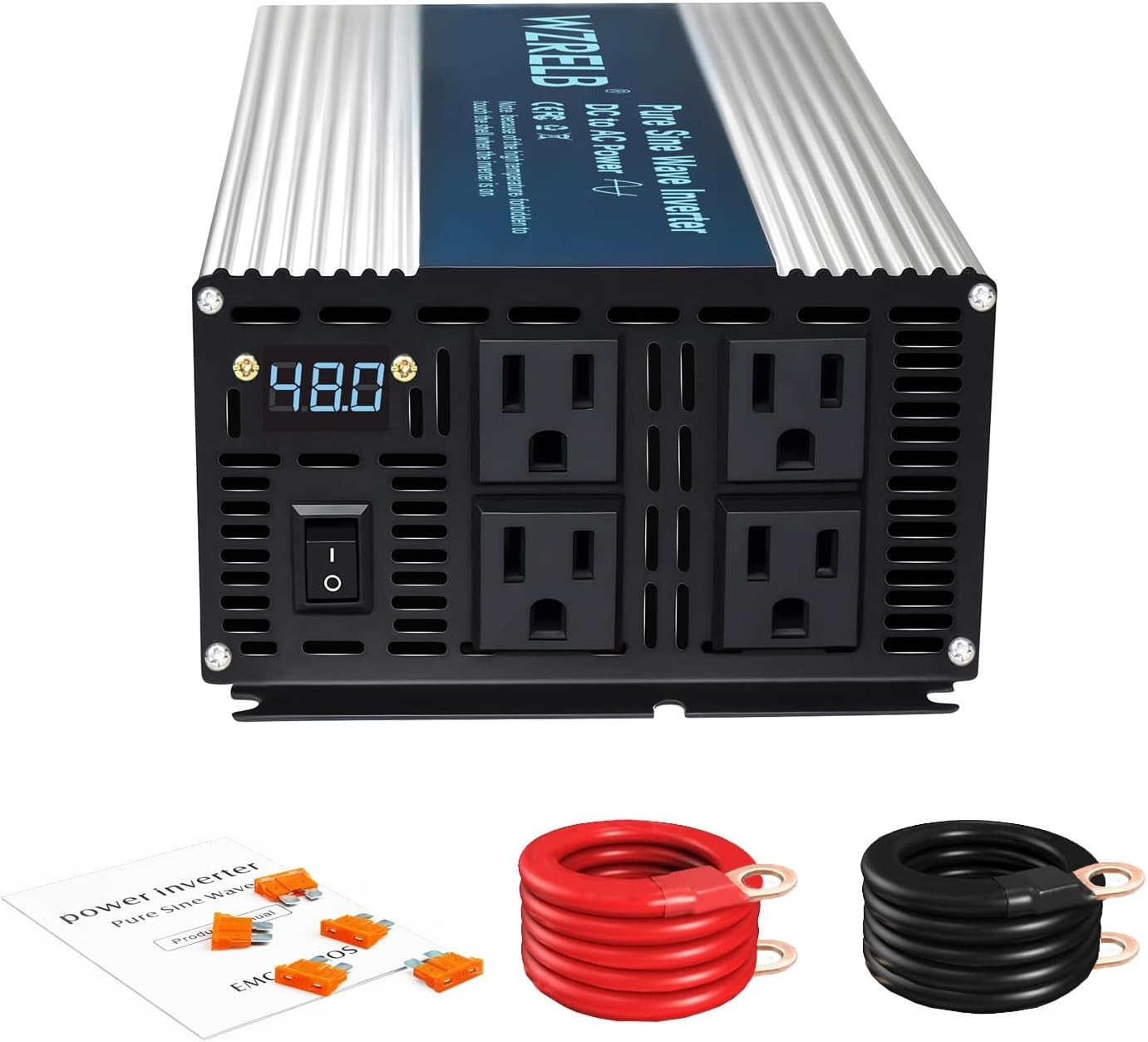 Pure Sine Wave 2000W 48V Power Inverter DC to 120 AC Secondary Sale