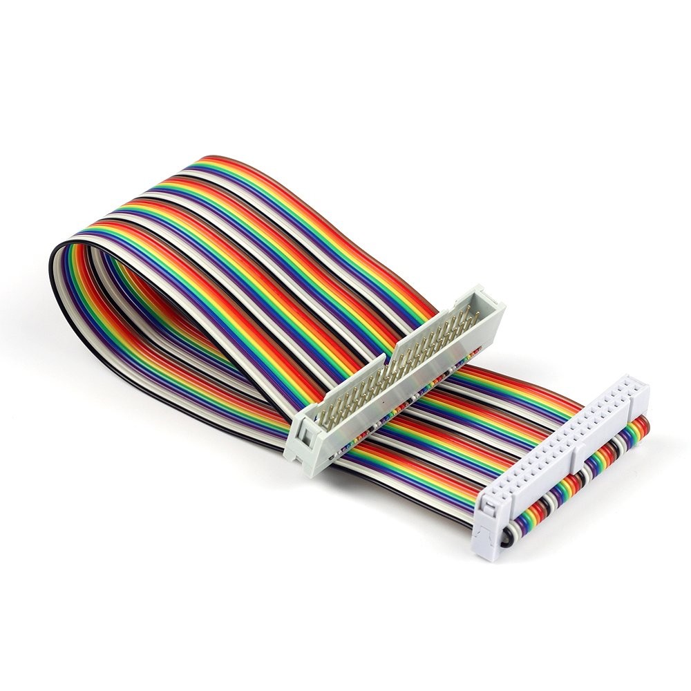 Male Female GPIO Ribbon Cable 40pin 8 Inch Breadboard Jumper Wires Adapters