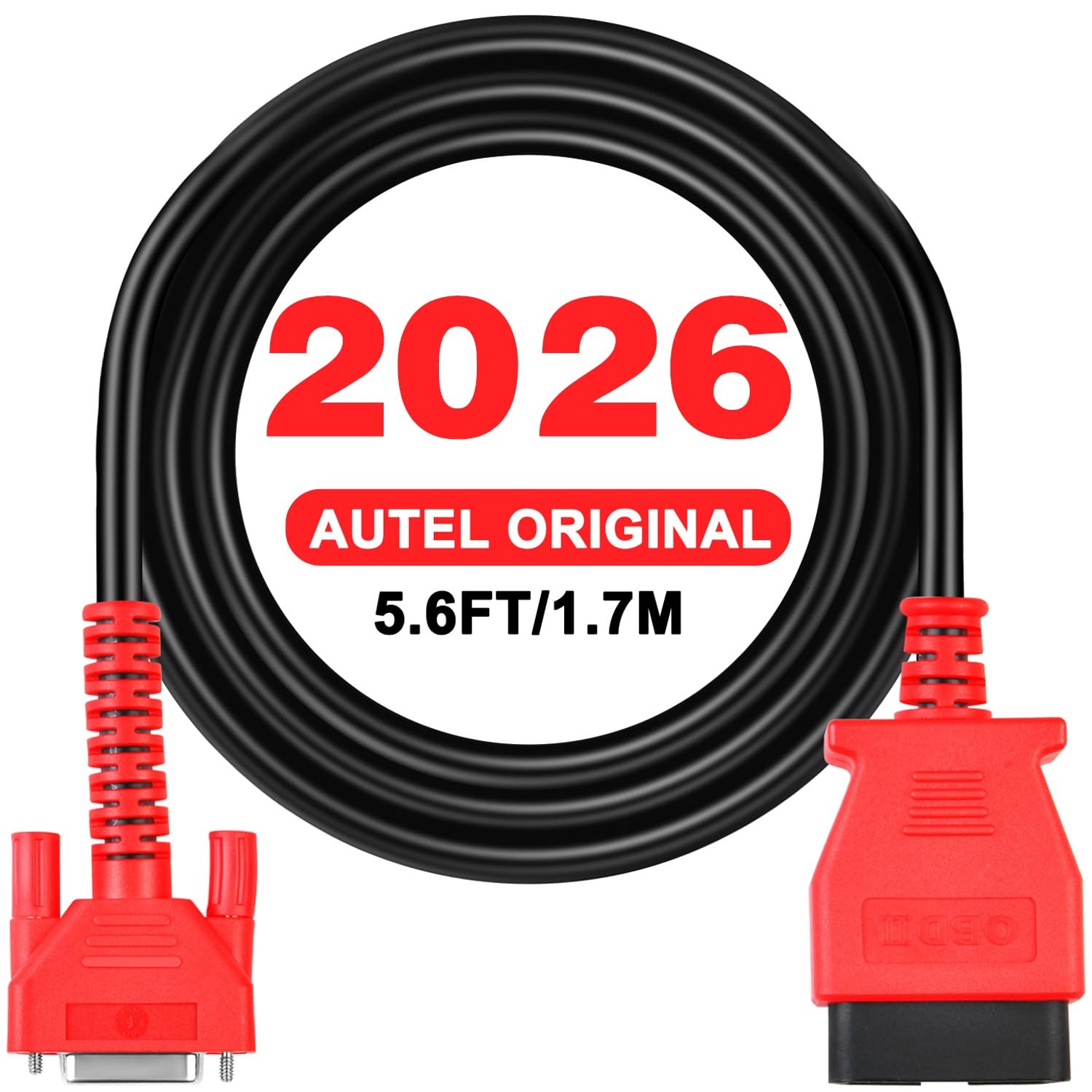 Autel Original OBD2 Main Test Cable, 5.6ft 1.7M, 16 Pin 5.6ft/1.7m, Black