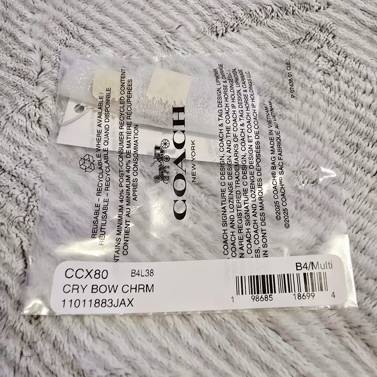 Coach mini DIY bow charm