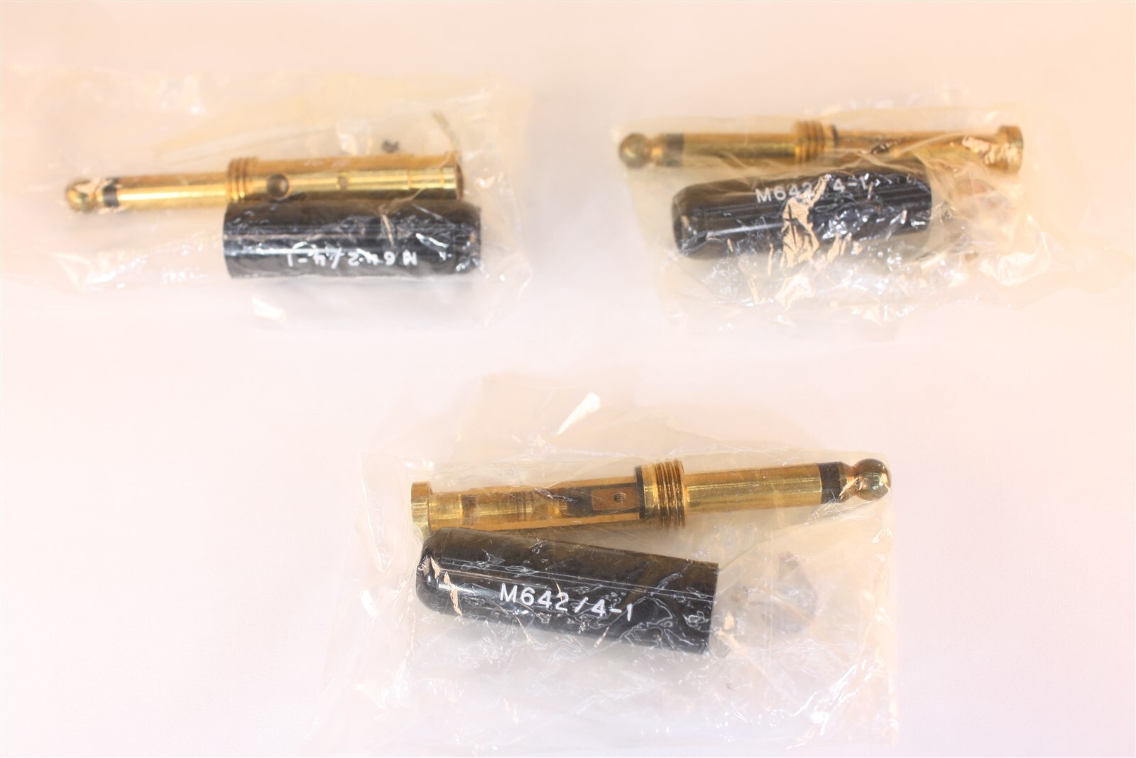 Lot of (3), SWC-440 Aviation 1/4" Headphone Jack Plug M642/4-1
