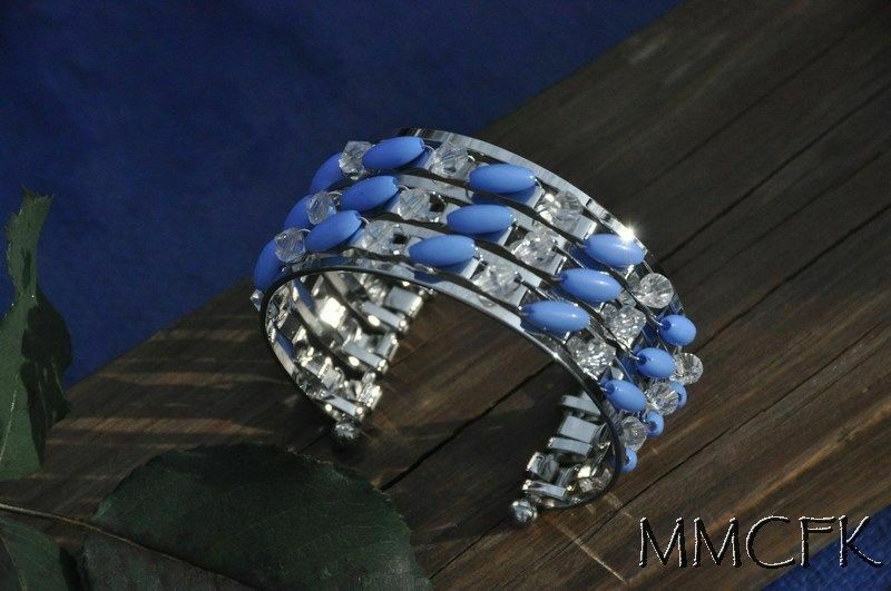 Multi Strand Beaded Charm Bracelet Stainless Steel Bracelets