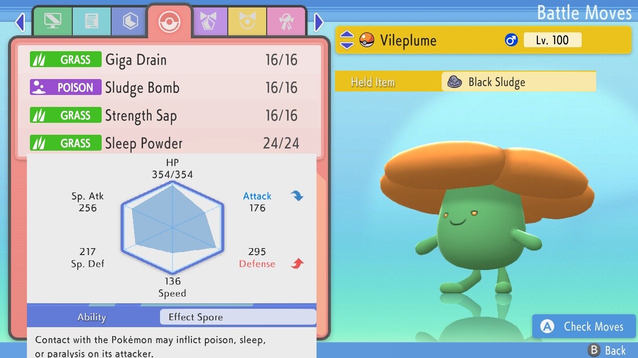 Pokemon Brilliant Diamond Shining Pearl 6iv Shiny Vileplume Max EV