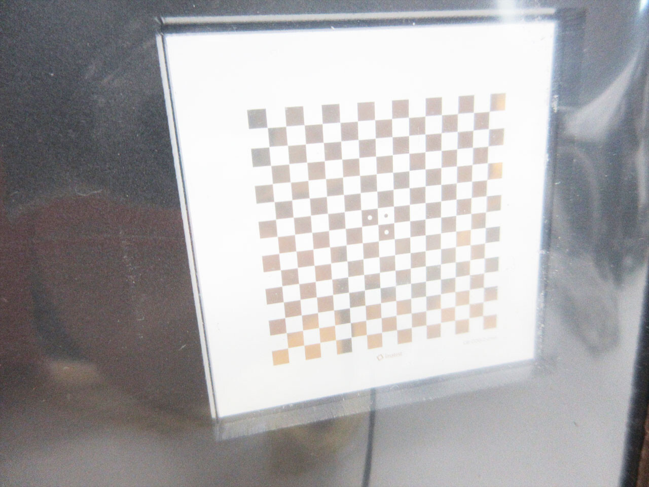 IMATEST CB-COG-2-2mm -FRAMED CHROME ON GLASS CHECKERBOARD TARGET FRAMED PATTERN
