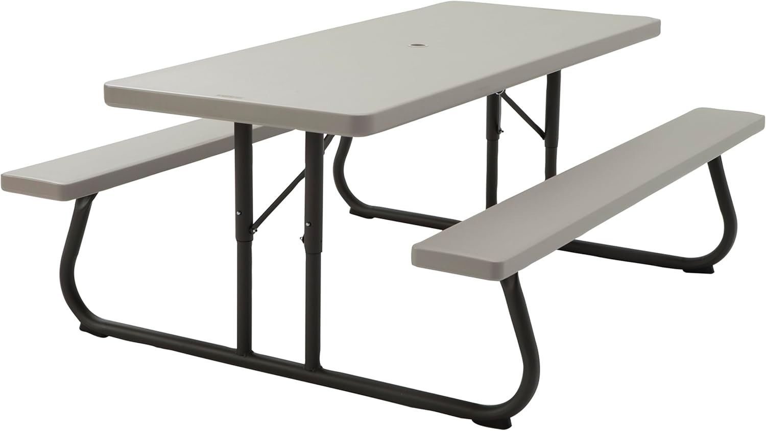6‑Foot Folding Picnic Table, Outdoor Portable Bench Seating for 8, UV‑Protected