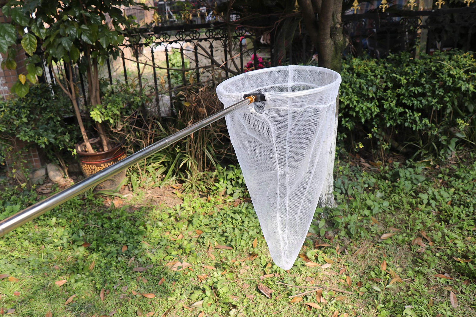 RESTCLOUD Insect and Butterfly Net with 12" Ring, 24" Net Depth, Handle Extends