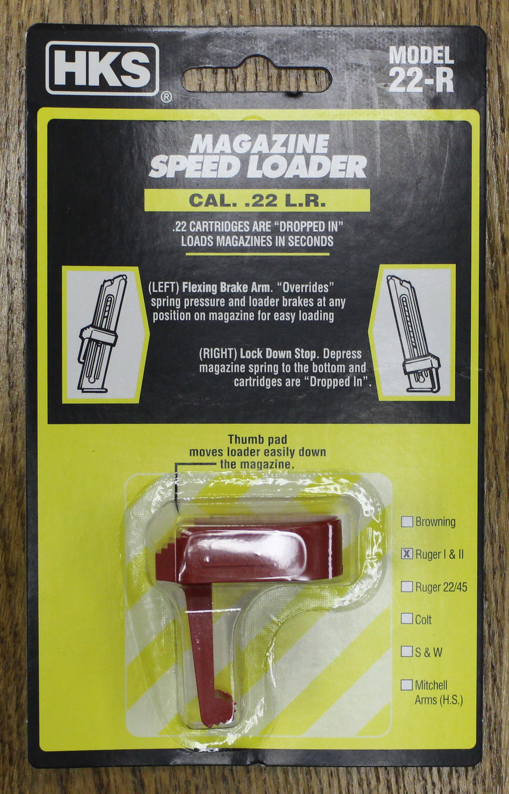 HKS 22-R Magazine Speedloader for .22 LR Ruger MK I, II, III, and IV