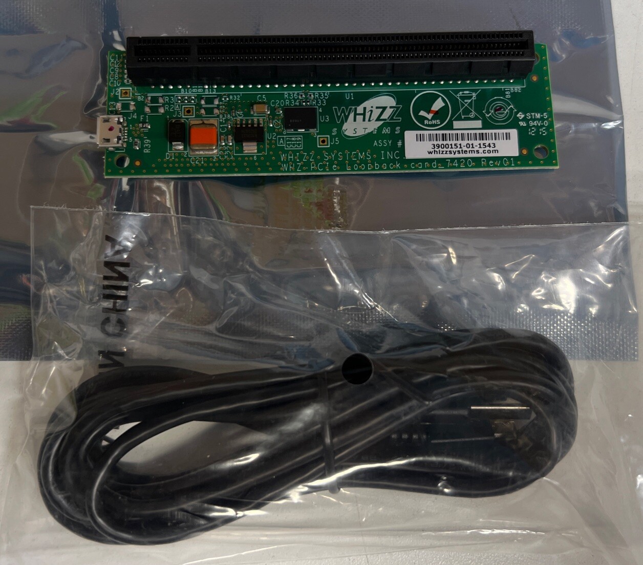 Whizz Systems  3900151-01-1543, PCI Loopback Card