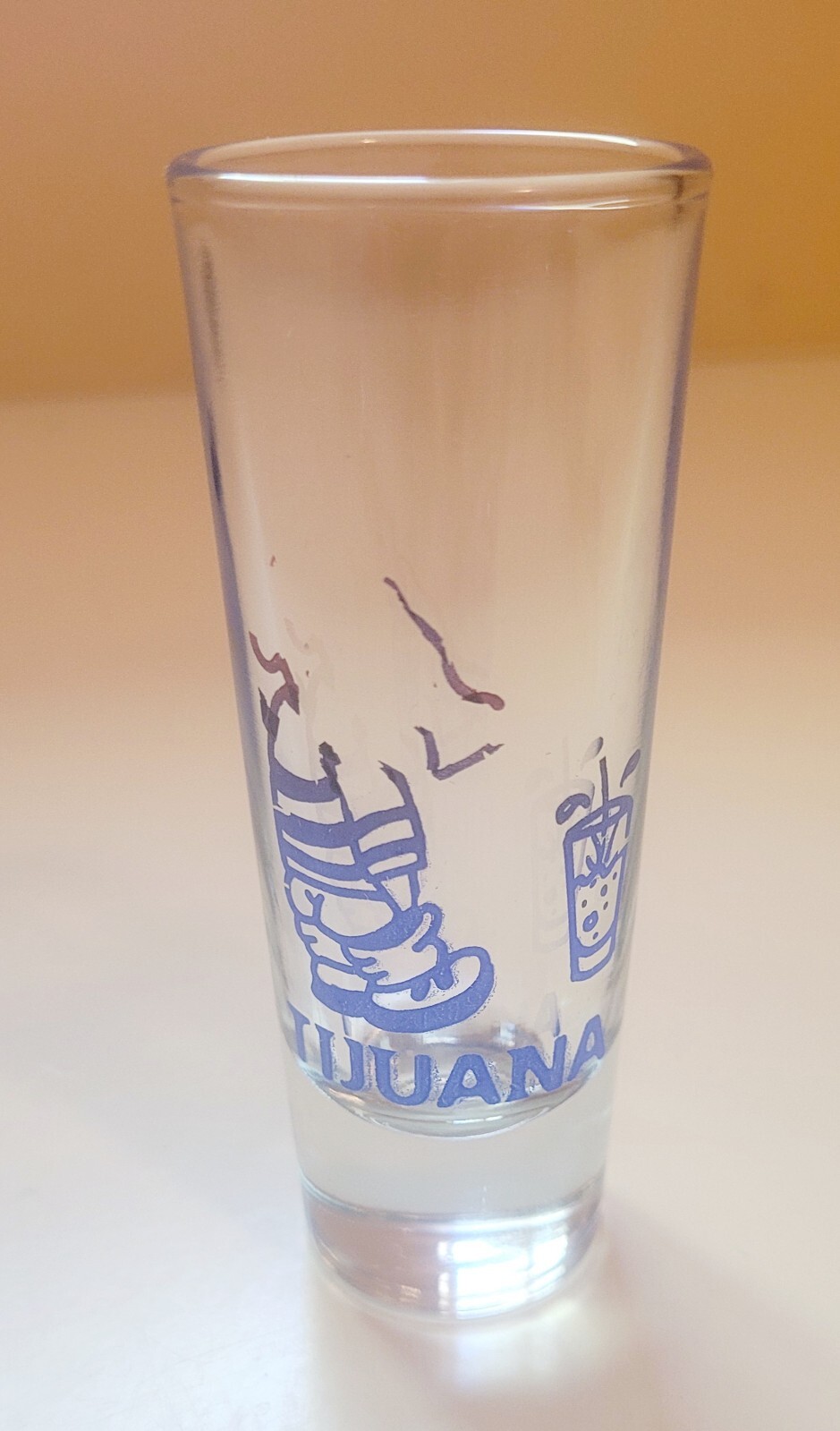 Tijuana Mexico Shot Shooter Glass Logo Vintage Free Shipping