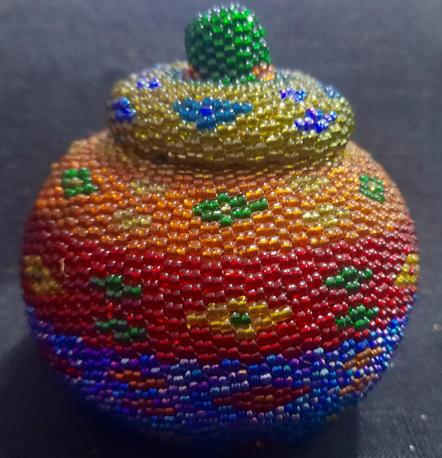 Seagrass Beaded Trinket Jar Mini Basket