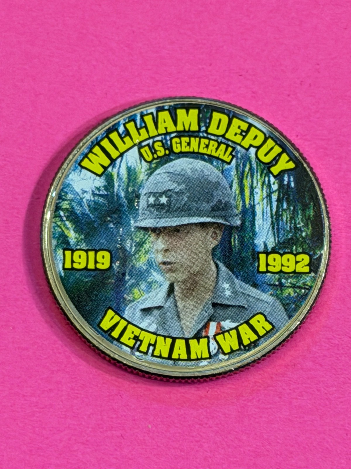 COIN KENNEDY VIETAM WAR COLORIZED FREE SHIPPING