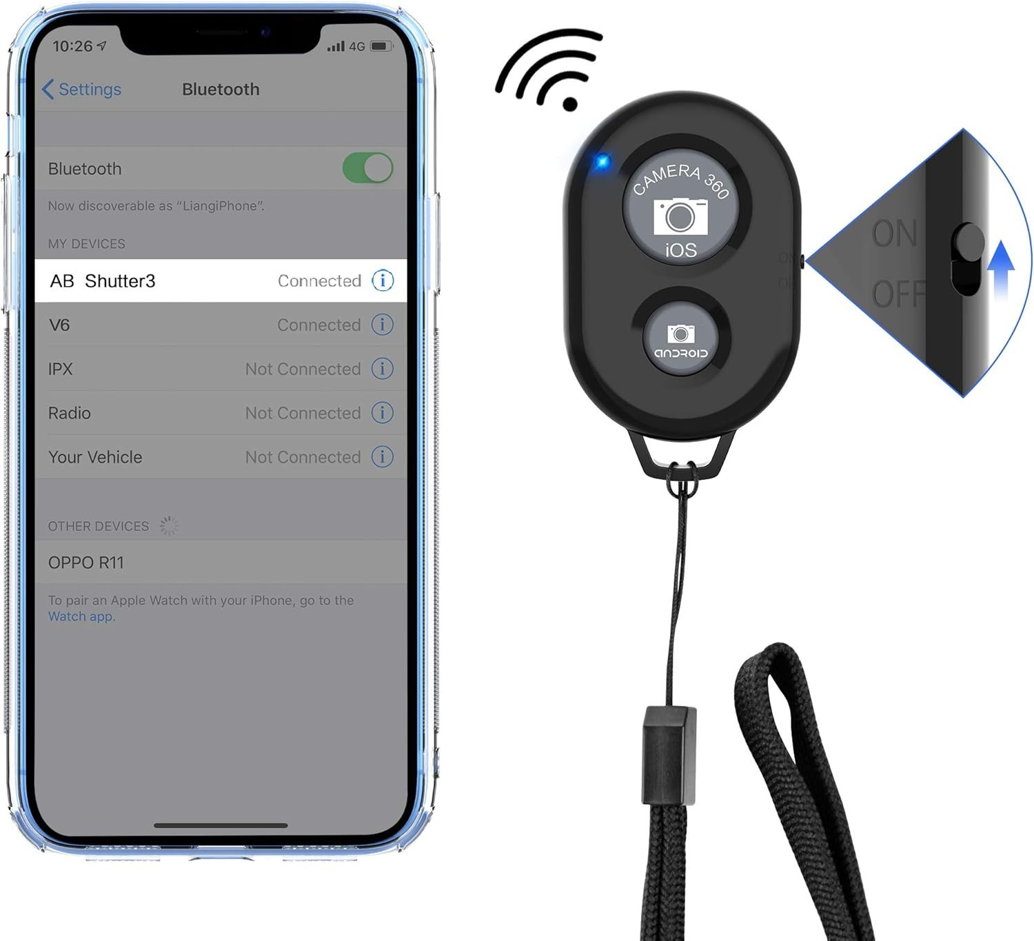 Wireless Camera Remote Shutter 2 Pack for iPhone & Android – Perfect for Selfies