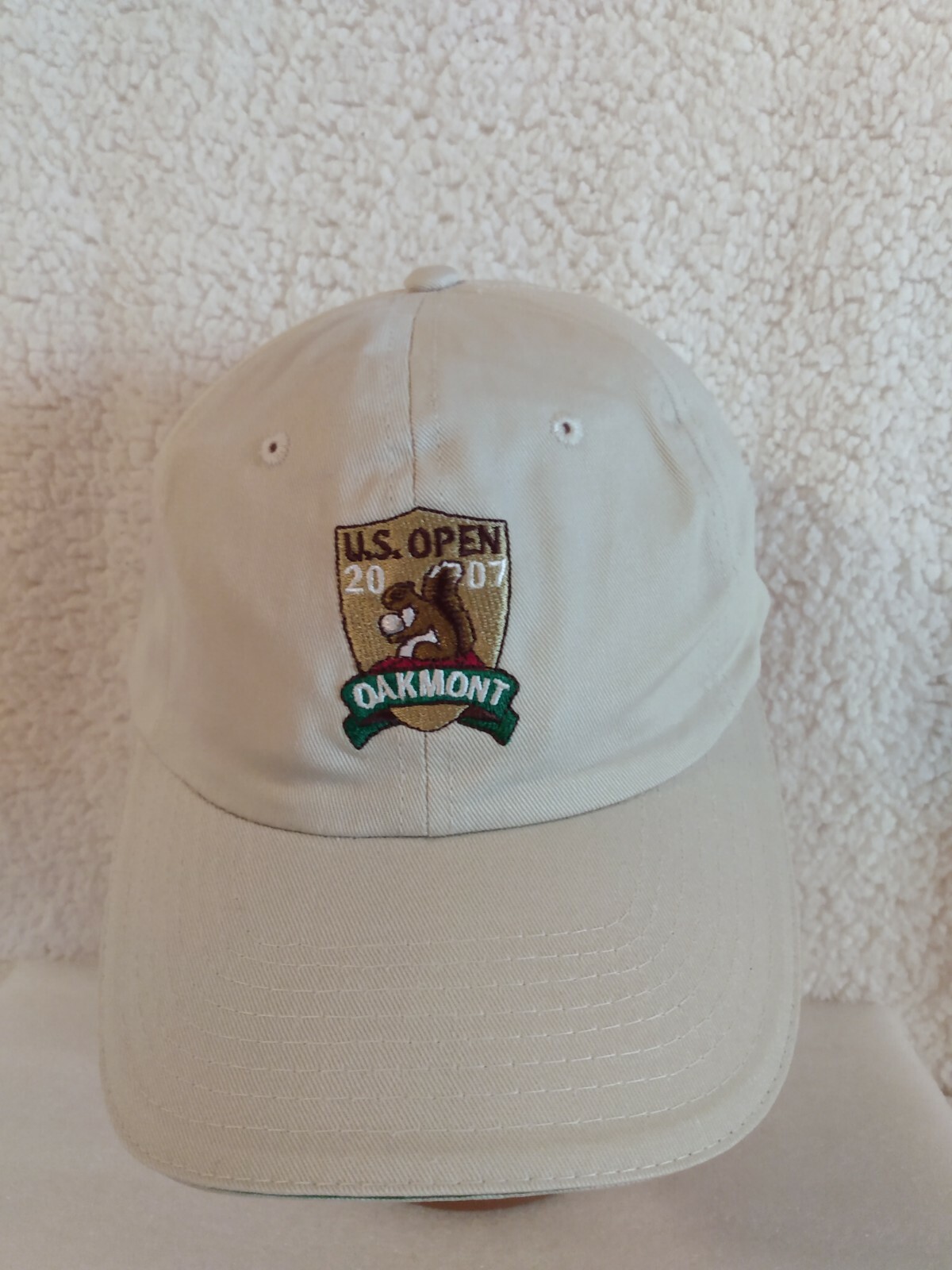US Open 2007 Oakmont Golf Hat - USGA Member Strapback Cap Tan NOS